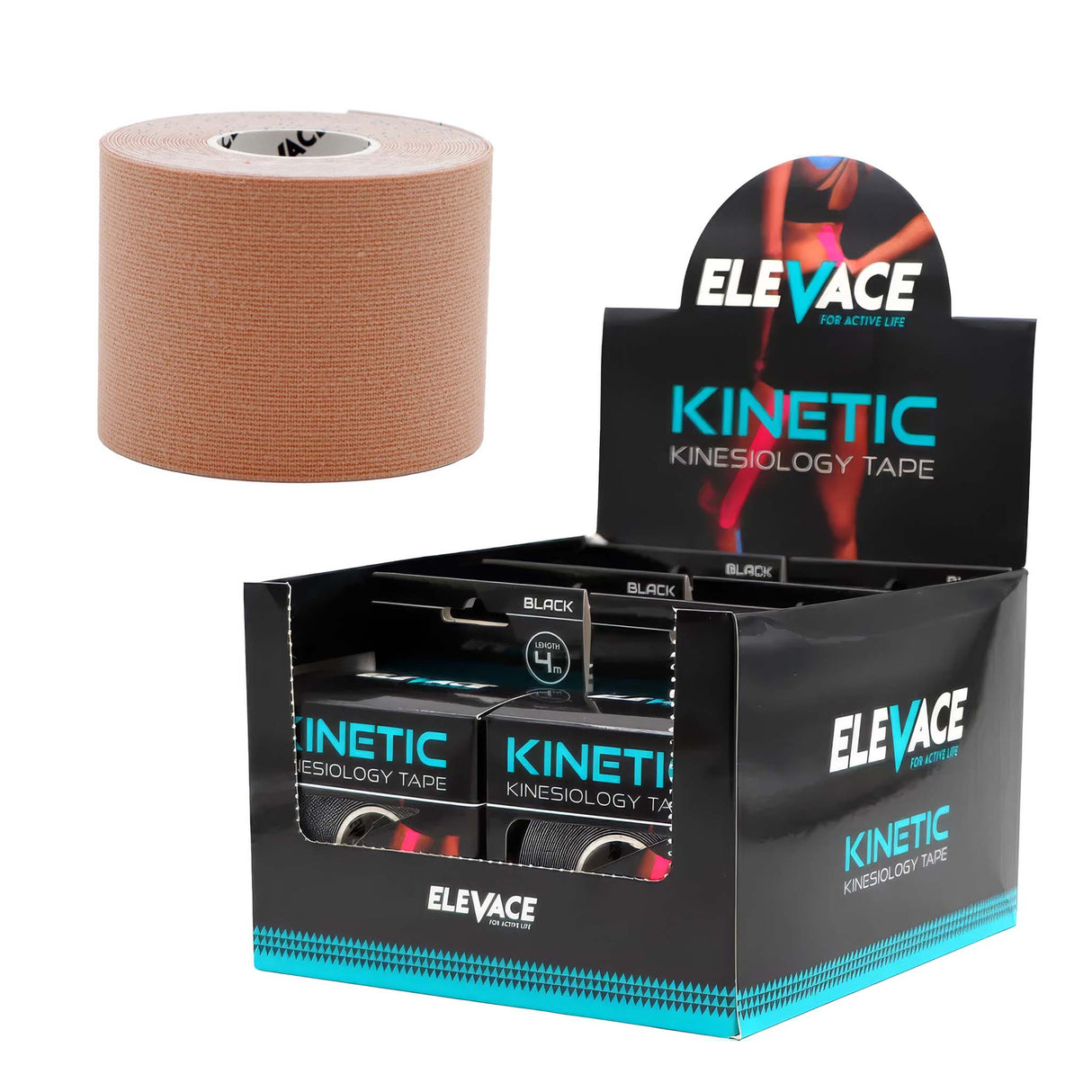 ELEVACE KINETIC DISPLAY KINESIOLOGY TAPE 6 PCS
